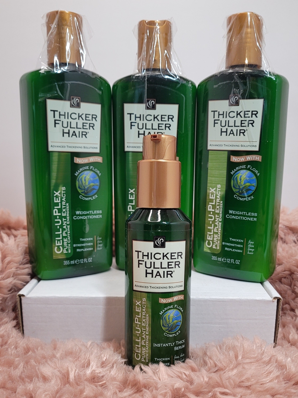 Lot of 4 Discontinued Thicker Fuller Hair Cell-U-Plex Conditioners & Serum